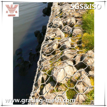 Hot-Dipped Galvanized Hexagonal Gabion Baskets for Water Conservancy